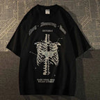 Black Skeleton Graphic T-Shirt – Short Sleeve