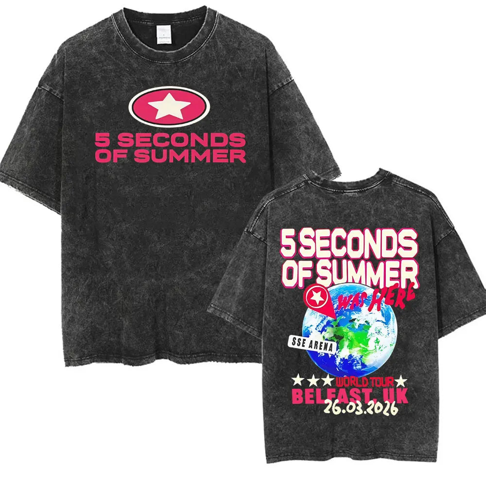 5 Seconds of Summer Everyone's a Star Graphic Vintage-Wash T-Shirt