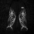 Men's Gothic Graphic Wide-Leg Sweatpants