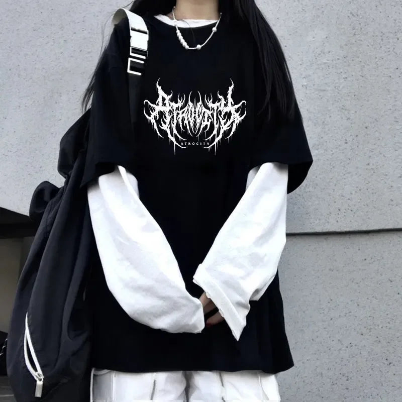 Atrocity Graphic Layered-Look T-Shirt