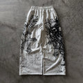 Skull Graphic Drawstring Sweatpants