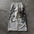 Skull Graphic Drawstring Sweatpants