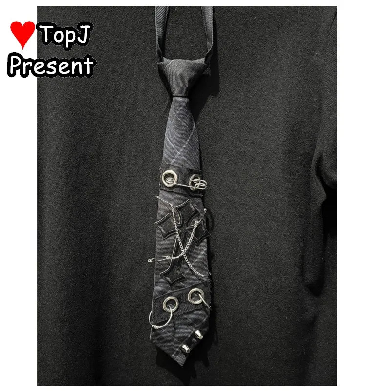 Gothic Punk Decorative Necktie Accessory