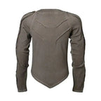 Grunge Distressed Long-Sleeve T-Shirt