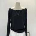 Women's One-Shoulder Long-Sleeve Top