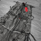 Vintage Washed Multi-Pocket Baggy Jeans