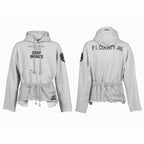 Washed Distressed Two-Piece Hoodie Pullover