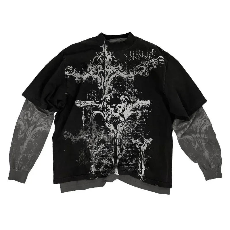 Skull Graphic Long-Sleeve T-Shirt
