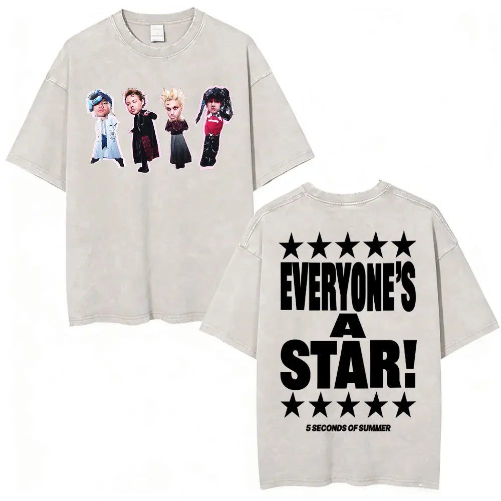 5 Seconds of Summer Everyone's a Star Graphic Vintage-Wash T-Shirt