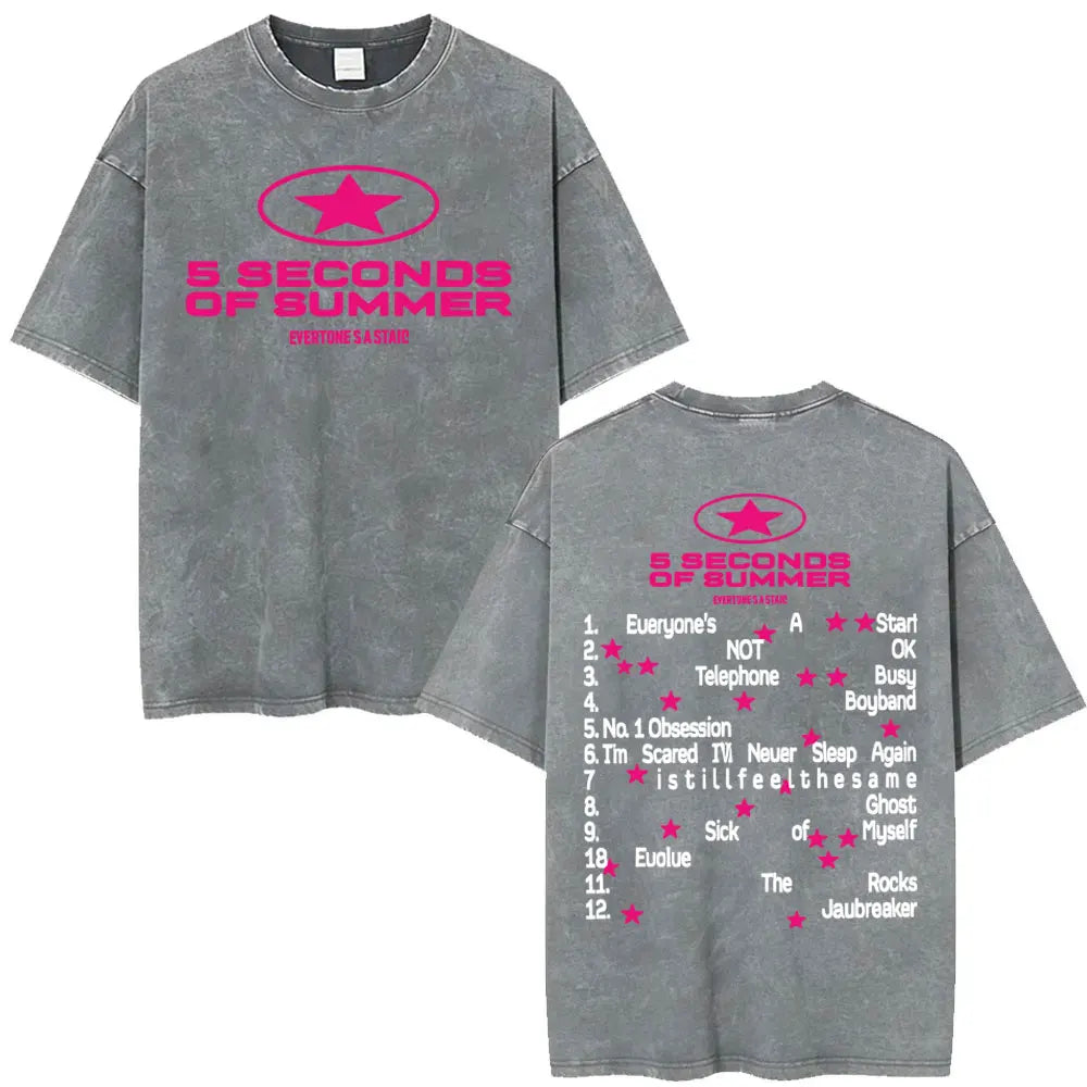 5 Seconds of Summer Everyone's a Star Graphic Vintage-Wash T-Shirt