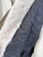 Women's Faux-Fur Hooded Padded Jacket with Zip Front
