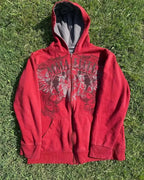 Women's Skull Graphic Zip-Up Hoodie