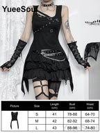 Black Gothic Sleeveless Camisole Top