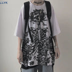 Grunge Graphic Print Short-Sleeve T-Shirt