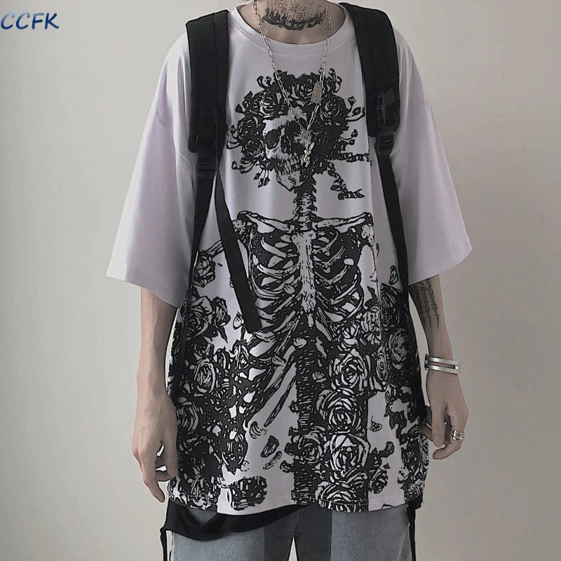 Grunge Graphic Print Short-Sleeve T-Shirt