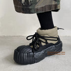 Men's Ankle Boots with Plush Lining and Chunky Rubber Sole