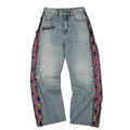 JoJo Wide-Leg Jeans with Zippered Printed Side Panels