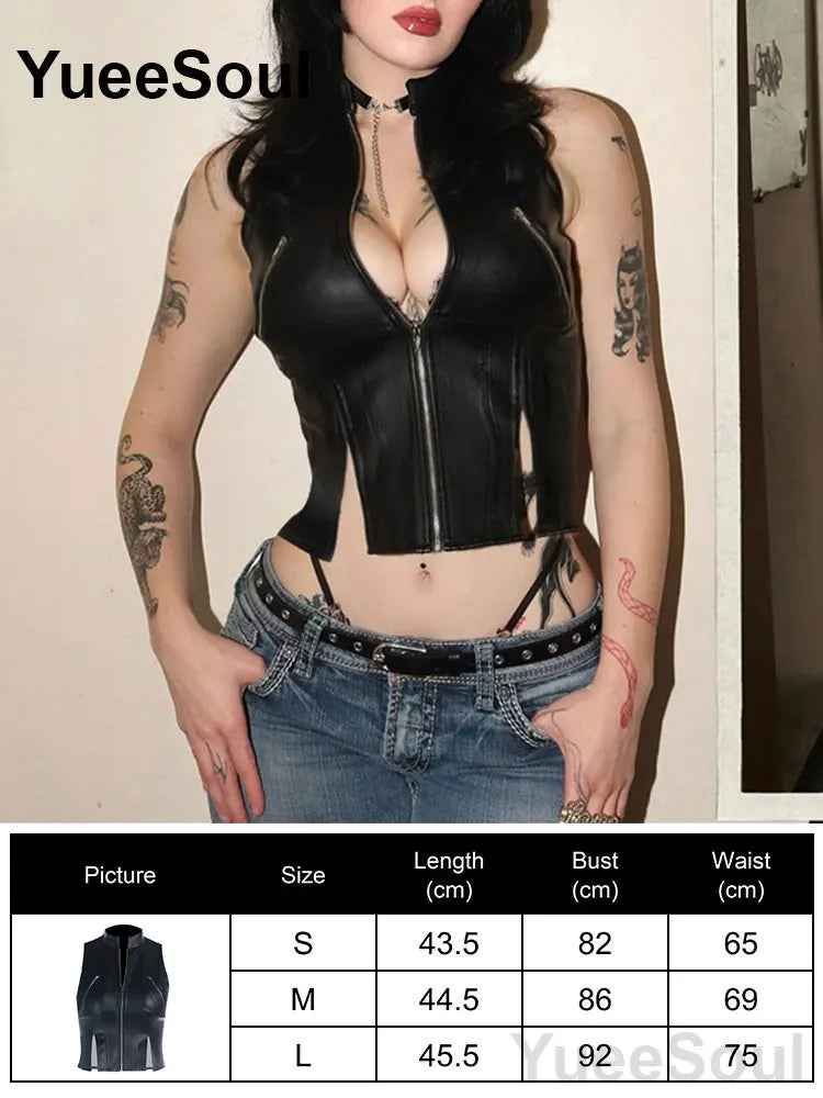 Black Gothic Sleeveless Corset Camisole