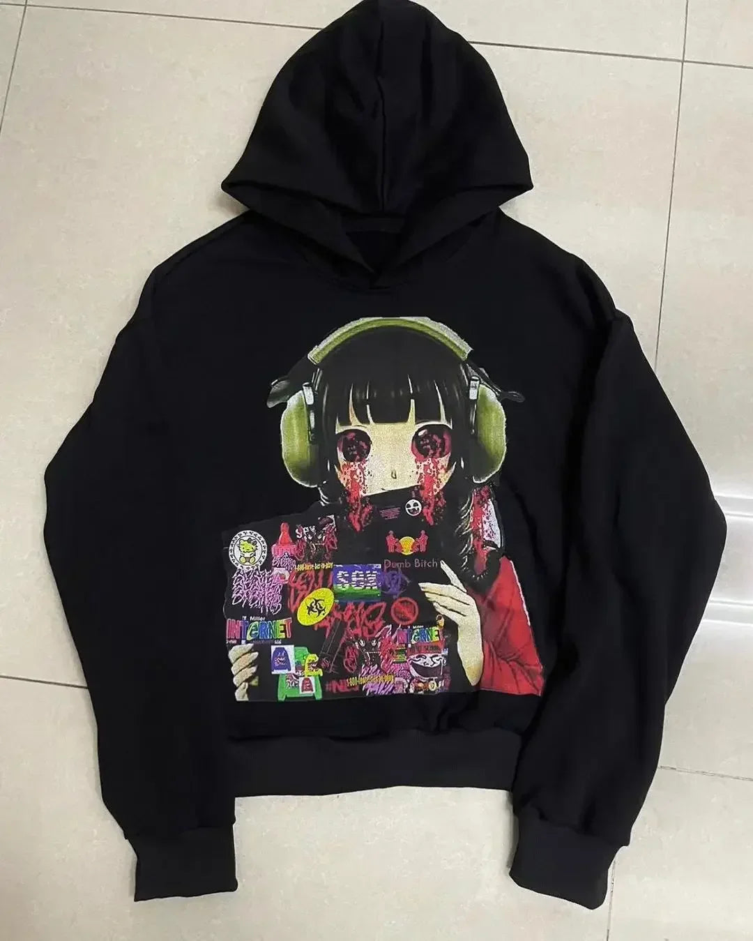 Women's Graphic Pullover Hoodie | Loose-Fit Long Sleeve
