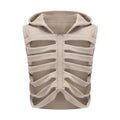 Sleeveless Hooded Skeleton-Style Vest