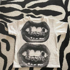 Women's Graphic Lips Short-Sleeve T-Shirt