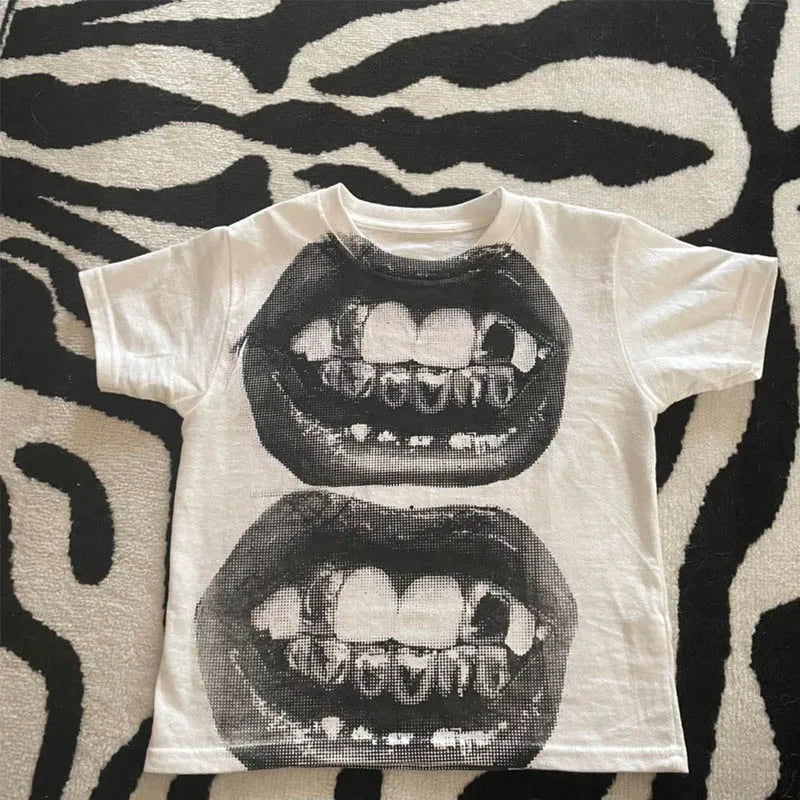 Women's Graphic Lips Short-Sleeve T-Shirt