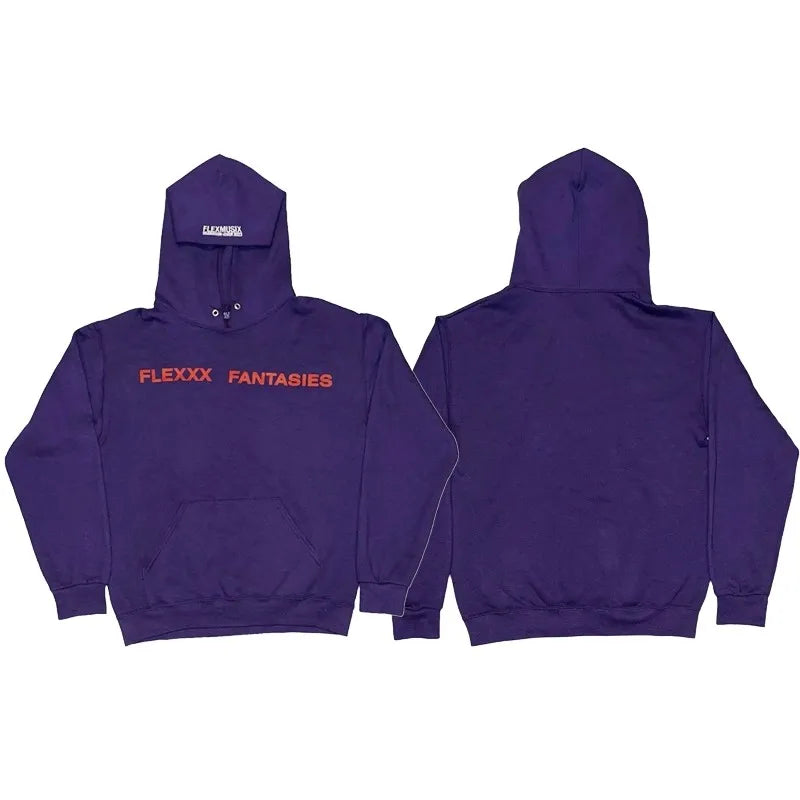 Purple Flexxx Fantasies Graphic Pullover Hoodie