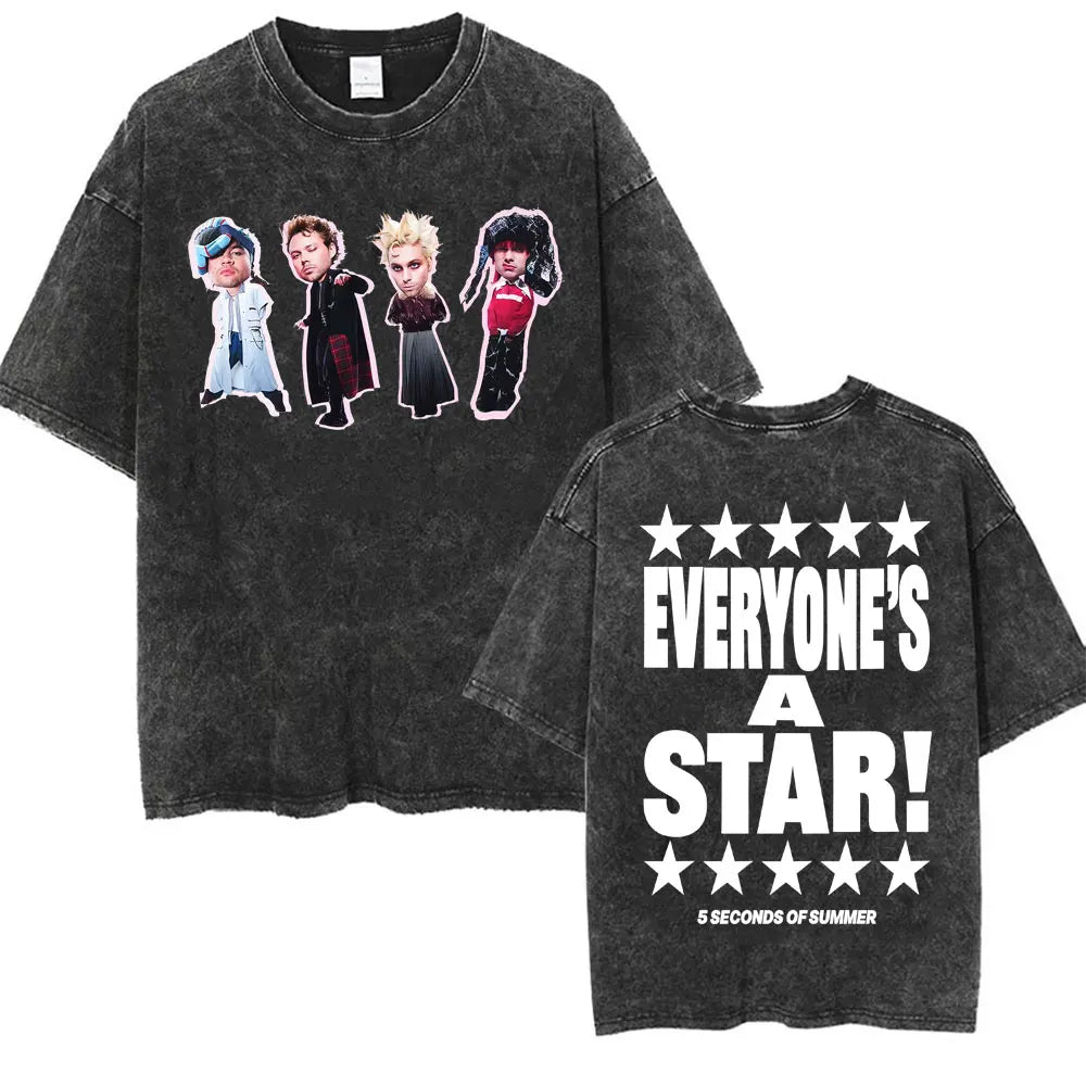 5 Seconds of Summer Everyone's a Star Graphic Vintage-Wash T-Shirt