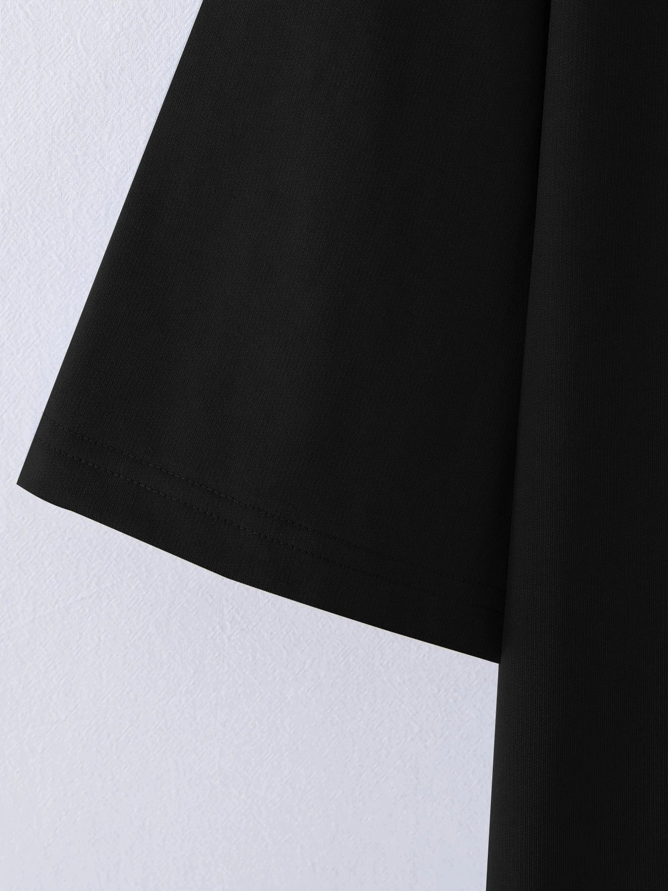Black Oversized Graphic T-Shirt with Rose Print