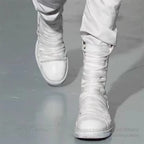 Men's Retro Lace-Up Mid-Calf Platform Boots