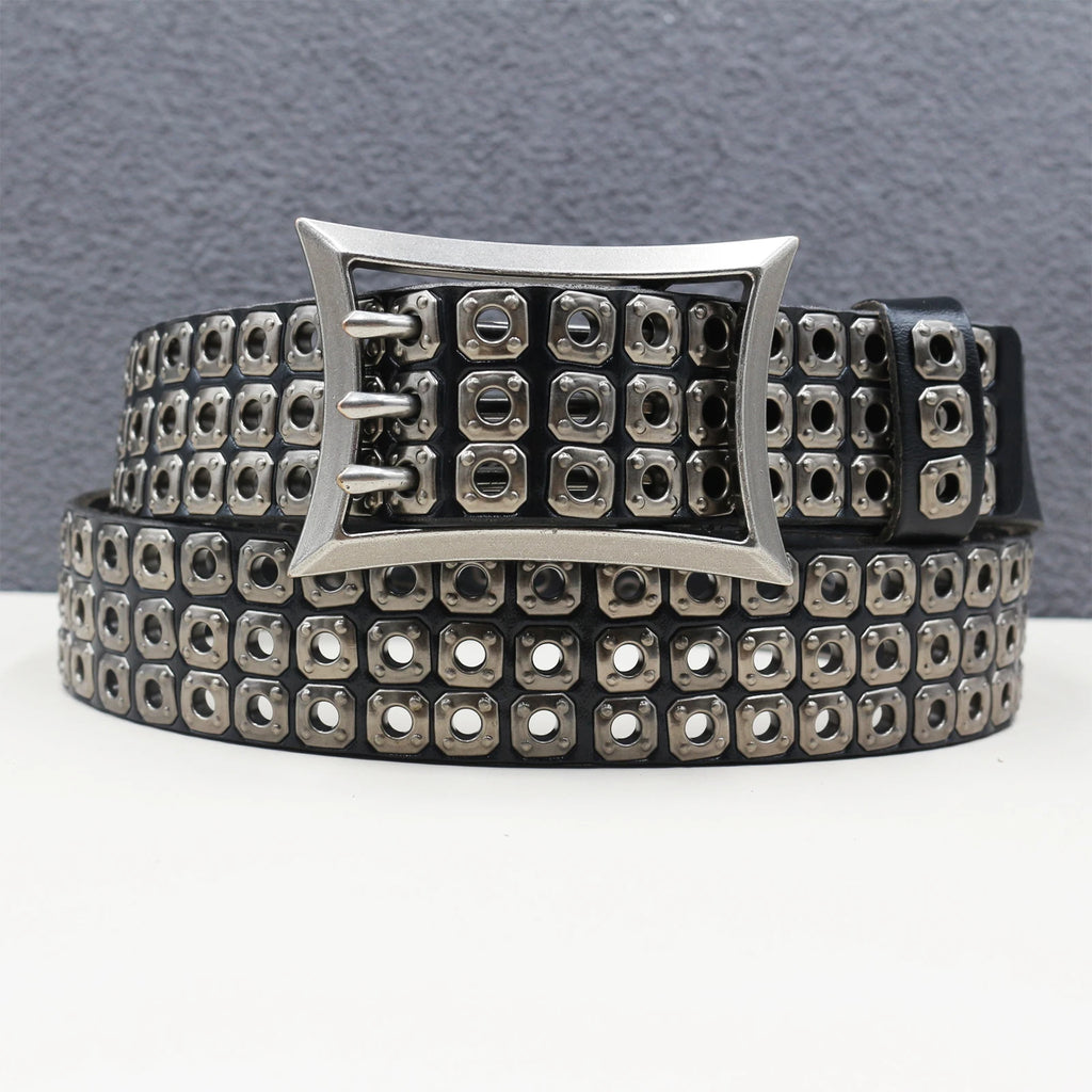 Punk Studded Leather Belt