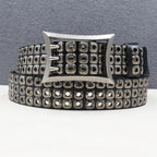 Punk Studded Leather Belt