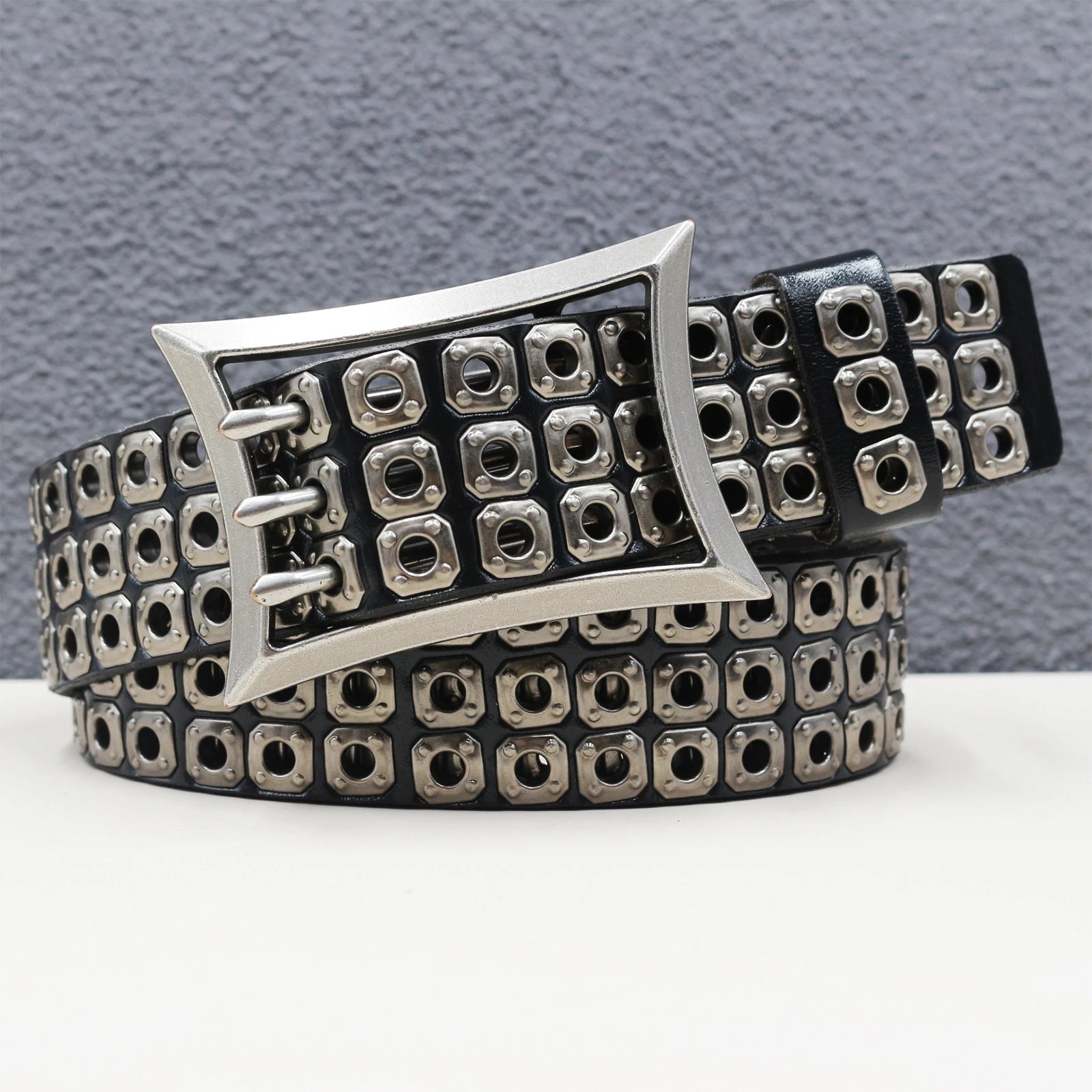 Punk Studded Leather Belt