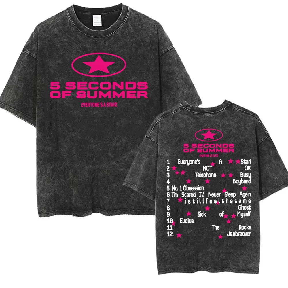 5 Seconds of Summer Everyone's a Star Graphic Vintage-Wash T-Shirt