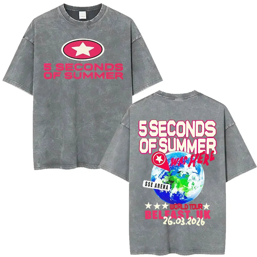 5 Seconds of Summer Everyone's a Star Graphic Vintage-Wash T-Shirt