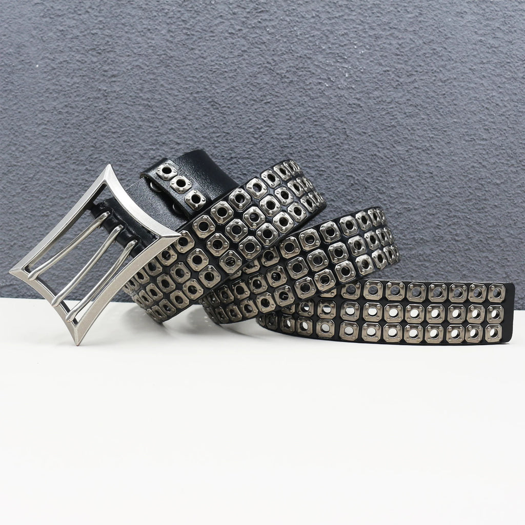 Punk Studded Leather Belt