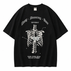 Black Skeleton Graphic T-Shirt – Short Sleeve