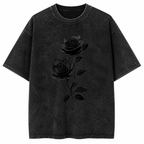 Grunge Washed Rose Graphic T-Shirt