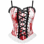 Black Gothic Sleeveless Corset-Style Camisole Top