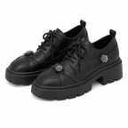 Women's Rose-Buckle Platform Loafers