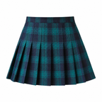 Grunge Plaid Pleated Mini Skirt