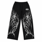 Men's Gothic Graphic Wide-Leg Sweatpants