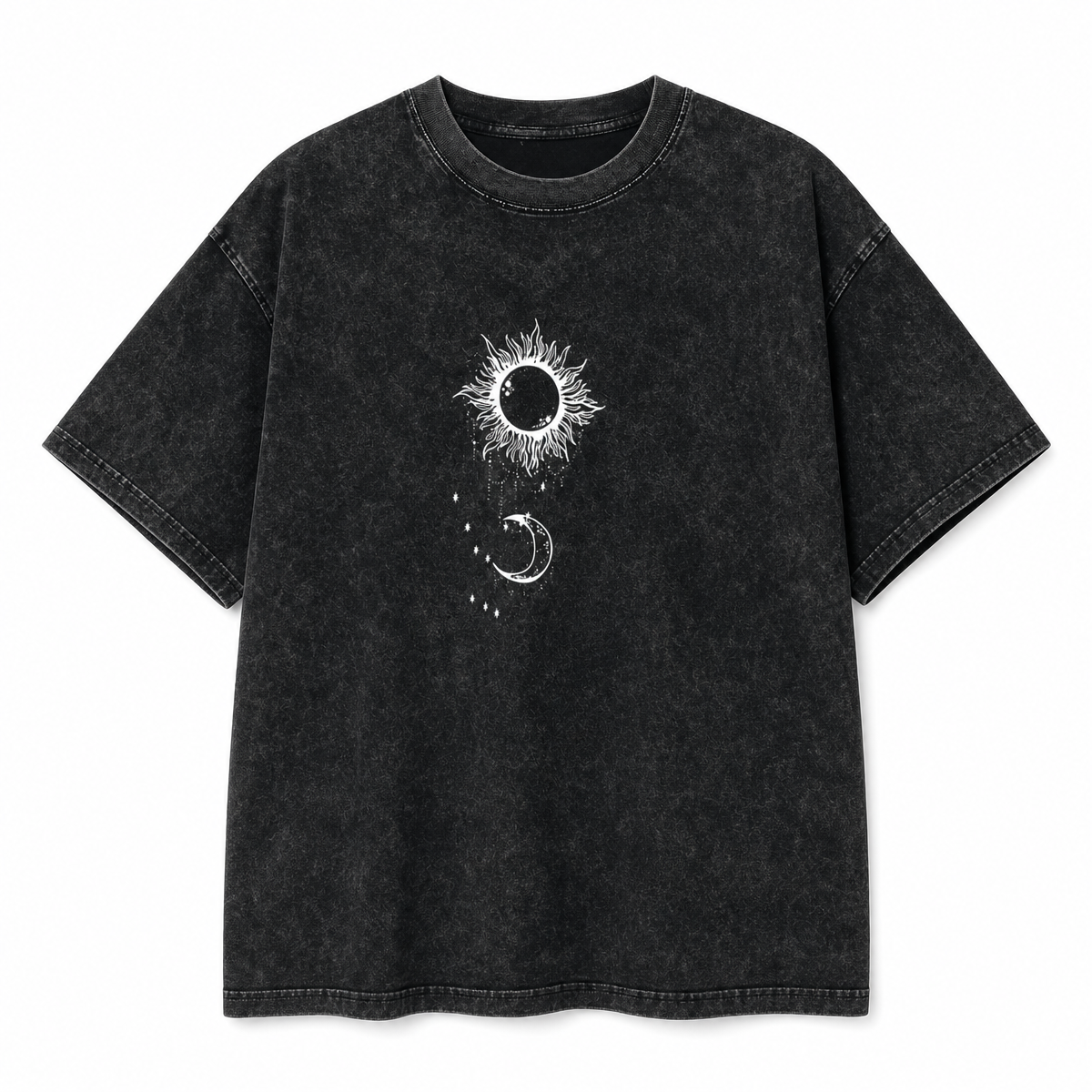 Vintage Washed Sun Moon Star Graphic T-Shirt
