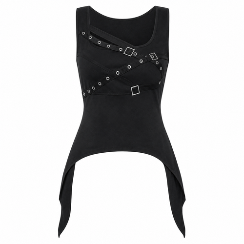 Black Gothic Sleeveless Camisole Top