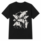 Grunge Rat Graphic T-Shirt – Black Cotton Unisex Tee