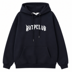 Grunge Wing Print Pullover Hoodie