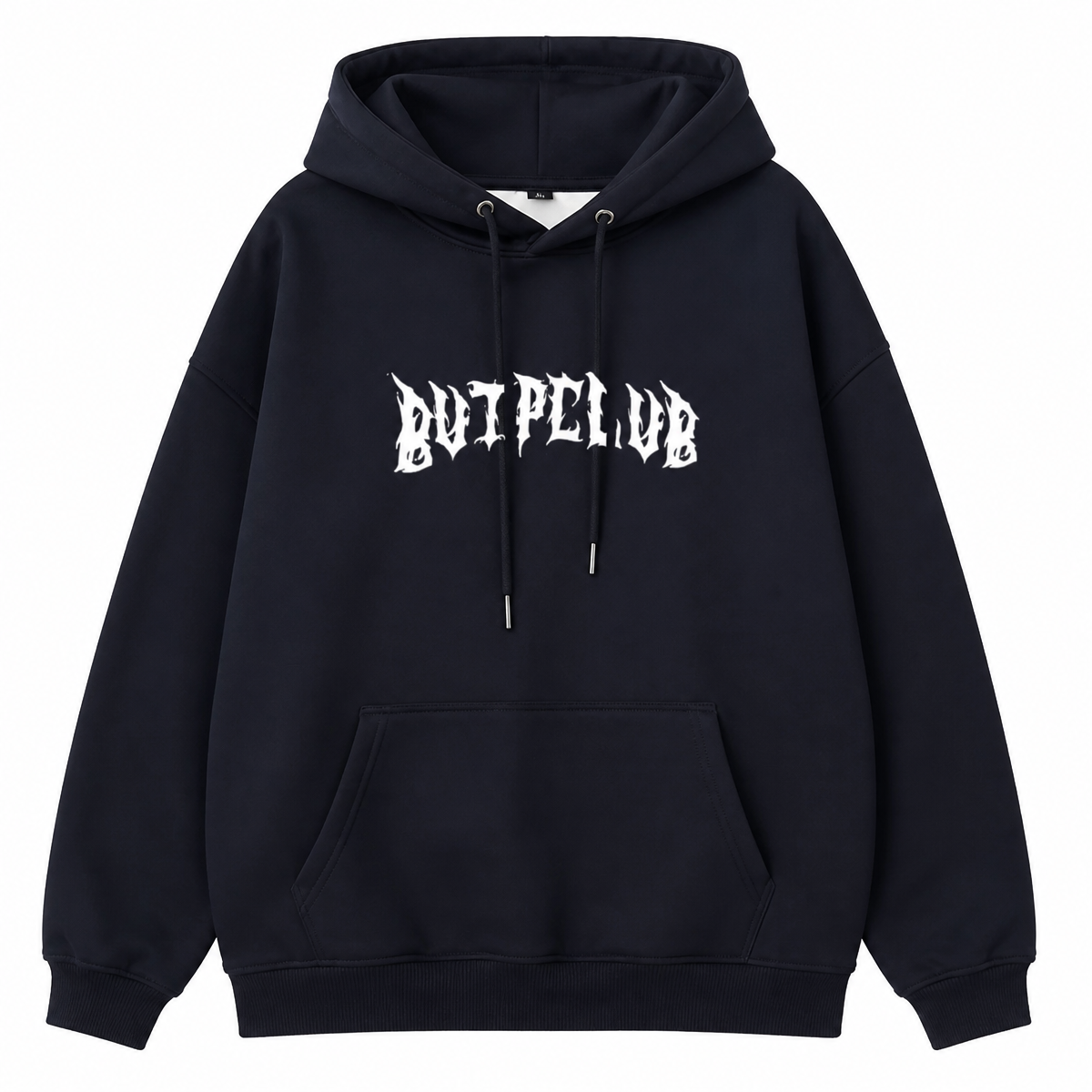Grunge Wing Print Pullover Hoodie