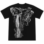 Gothic Graphic T-Shirt, Short Sleeve Crew Neck