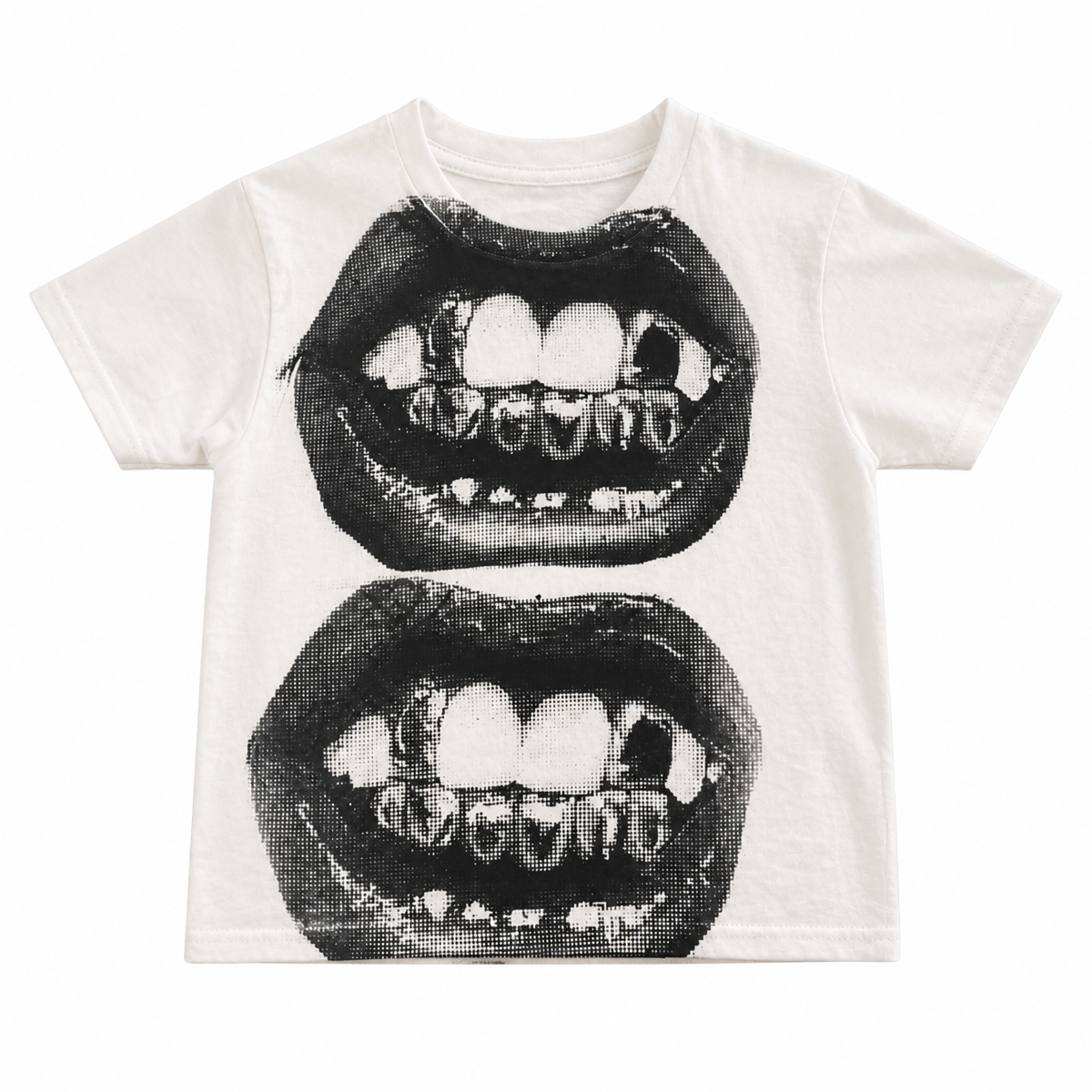 Grunge Vampire Teeth Graphic T-Shirt