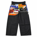 Grunge Graphic Wide-Leg Pants